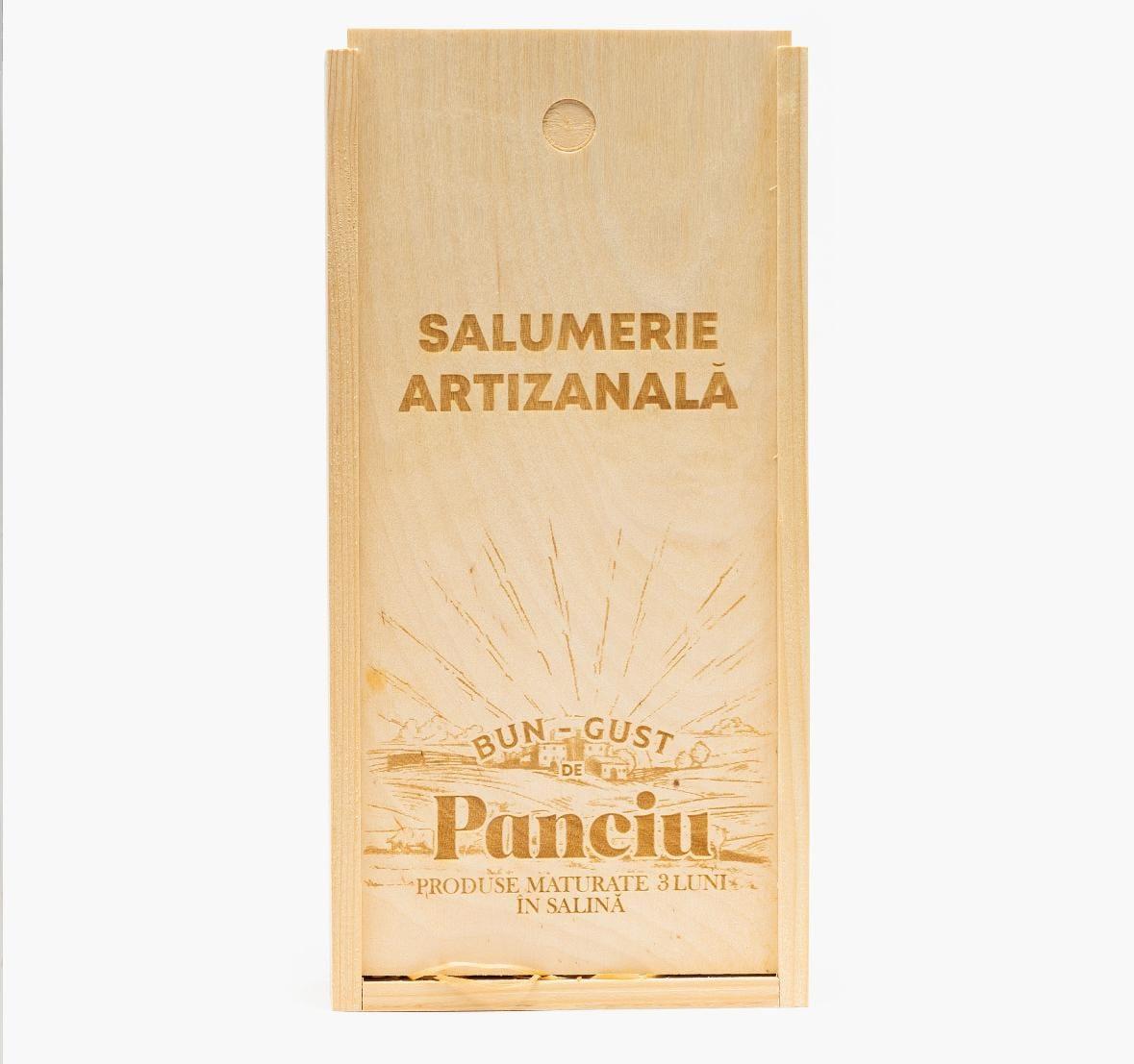 Cutie cadou cu salam cu ierburi de Provence + salam Chorizo + salam cu nuci