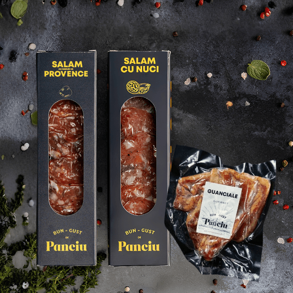 Trio Aromat - Salam cu ierburi de Provence, Salam cu nuci & Guanciale