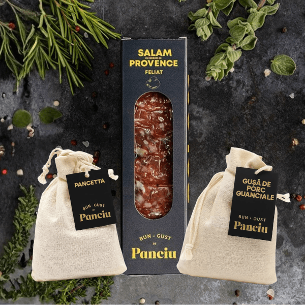 Trio Gourmet - Pancetta, Guanciale & Salam cu ierburi de Provence